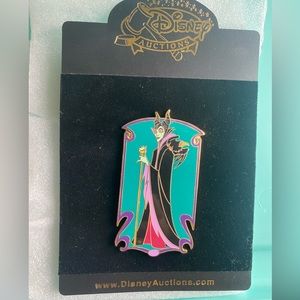COPY - Disney Auctions jumbo LE 100 MALEFICENT pin. New. Artist Proof Gold of P…